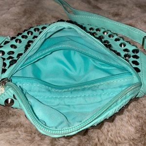 Tiffany blue studded Fanny pack